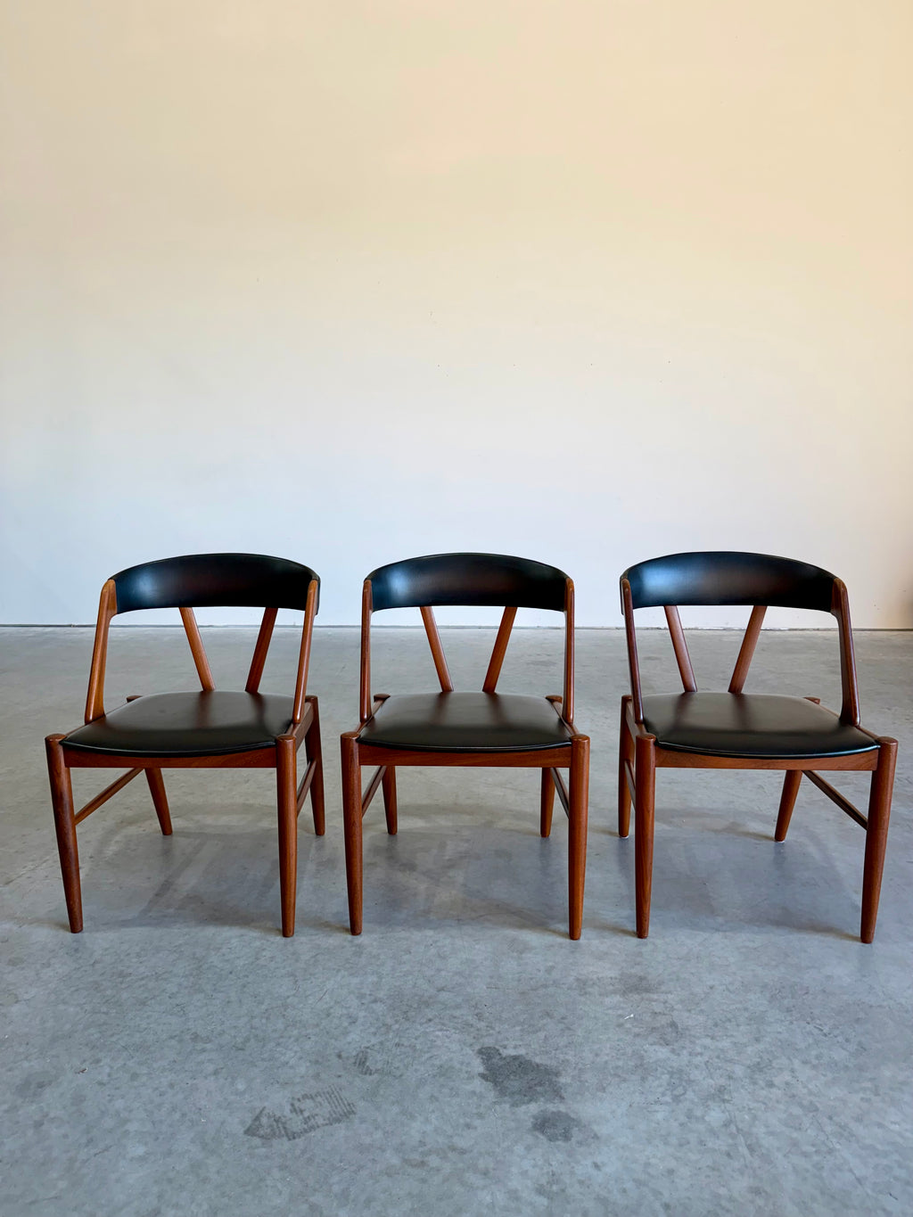 1960s Set of 6 Danish Teak Mid Century Dining Chairs