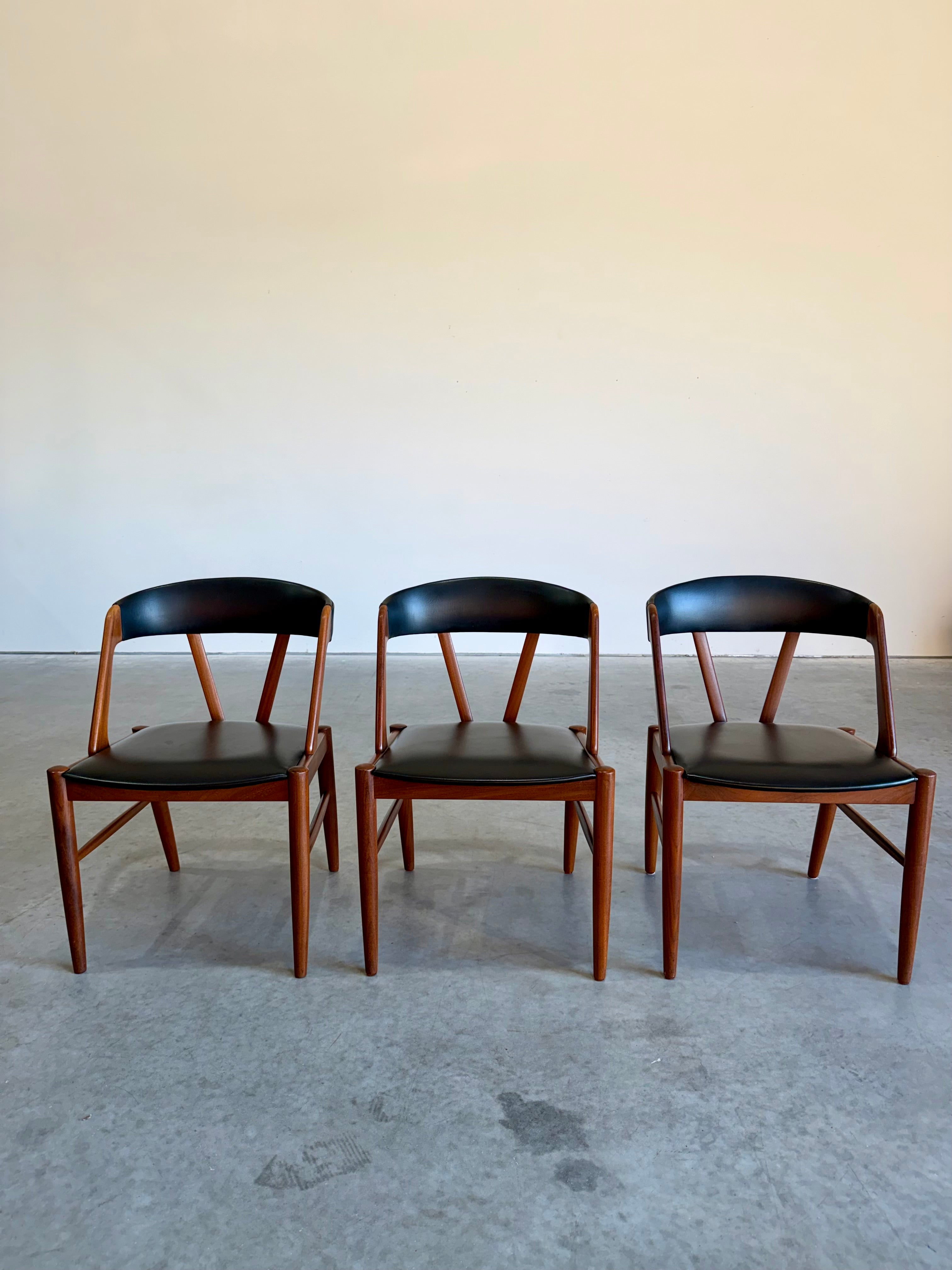 1960s Set of 6 Danish Teak Mid Century Dining Chairs