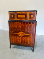 Handsome Art Deco Marquetry Chiffonier Gentlemen’s Chest