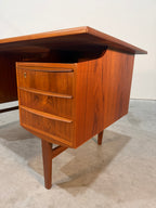 Danish Mid Century Modern Teak Floating Top Desk