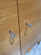 Mid Century Scandinavian Ash Wood Storage Cabinet