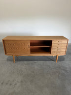 Mid Century Modern Scandinavian Oak Credenza