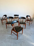 1960s Set of 6 Danish Teak Mid Century Dining Chairs