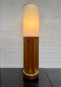 Mid Century Modern Modeline Style Walnut and Brass Table Lamp