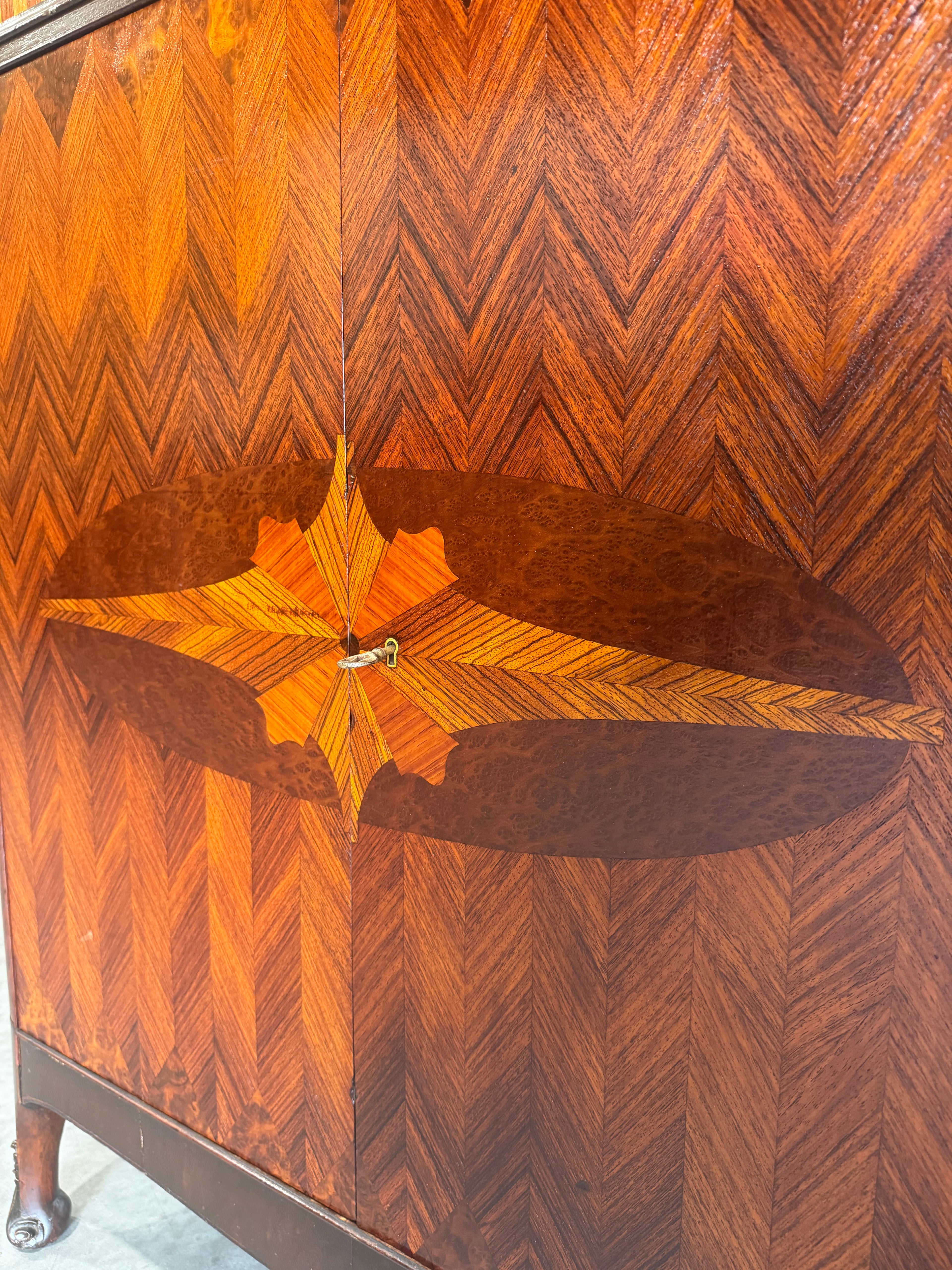 Handsome Art Deco Marquetry Chiffonier Gentlemen’s Chest