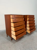 Mid Century Danish Modern Teak Tallboy Dresser