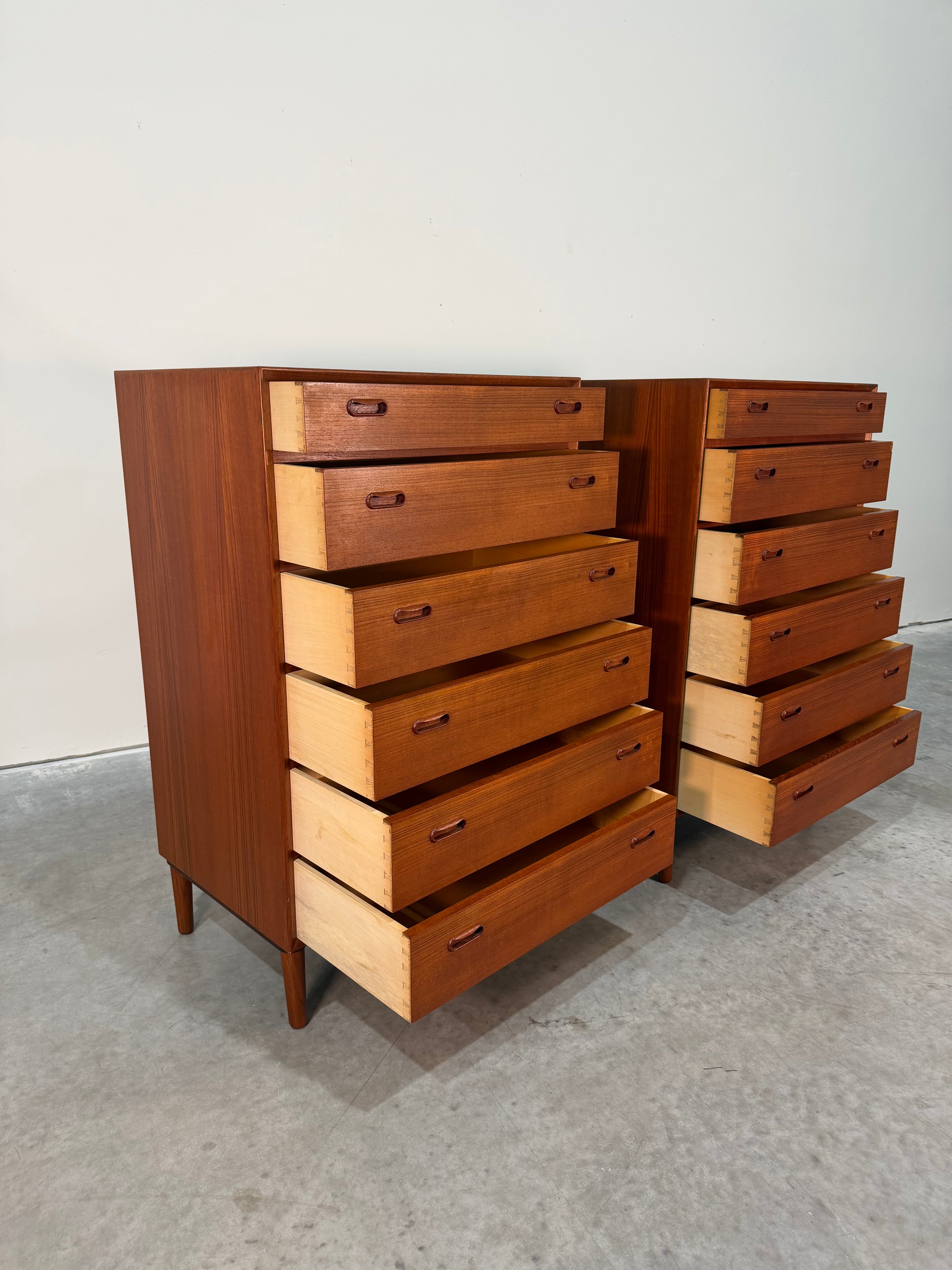 Mid Century Danish Modern Teak Tallboy Dresser