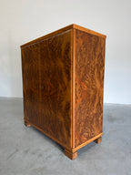 European Art Deco Burlwood Gentleman’s Chest Cabinet