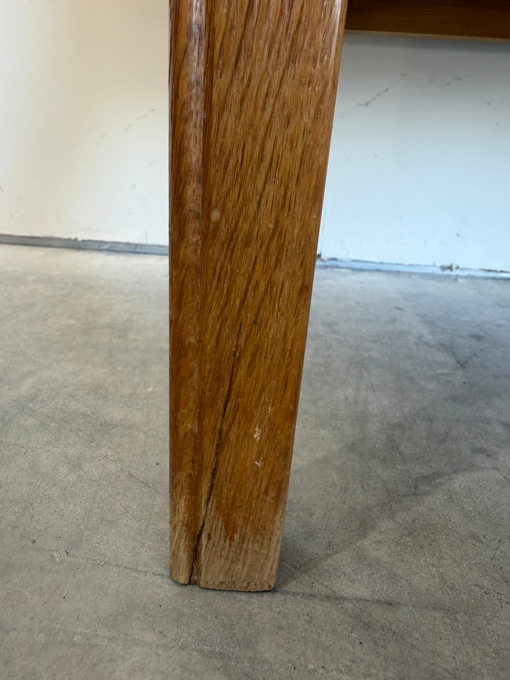 Mid Century Danish Oak Henning Kjaernulf Style Carved Front Tall Sideboard
