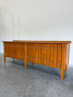 Mid Century European Brutalist Oak Credenza