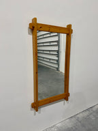 Vintage Scandinavian Pine Wall Mirror