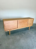Mid Century Modern Scandinavian Oak Credenza