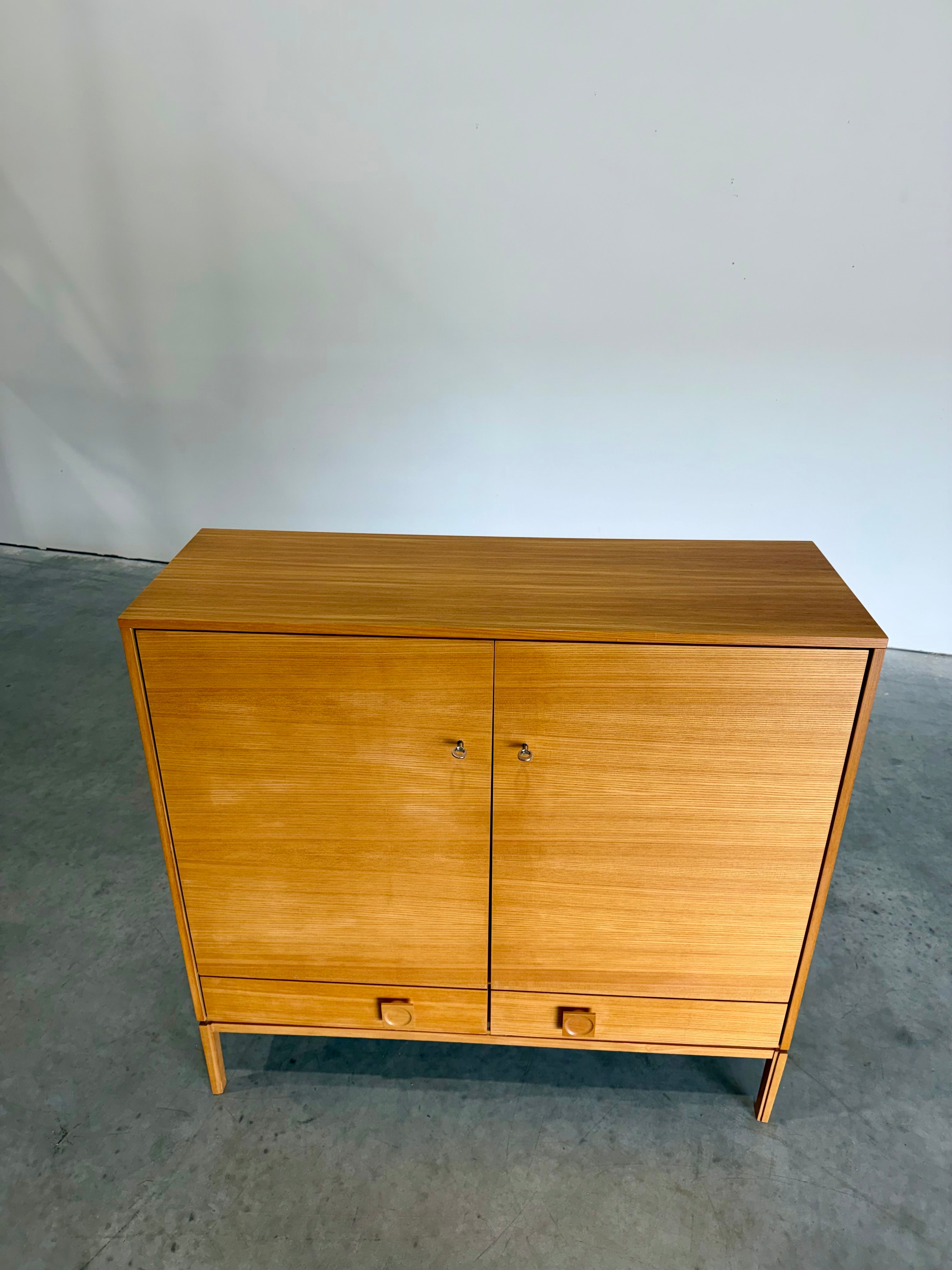 Mid Century Scandinavian Ash Wood Storage Cabinet