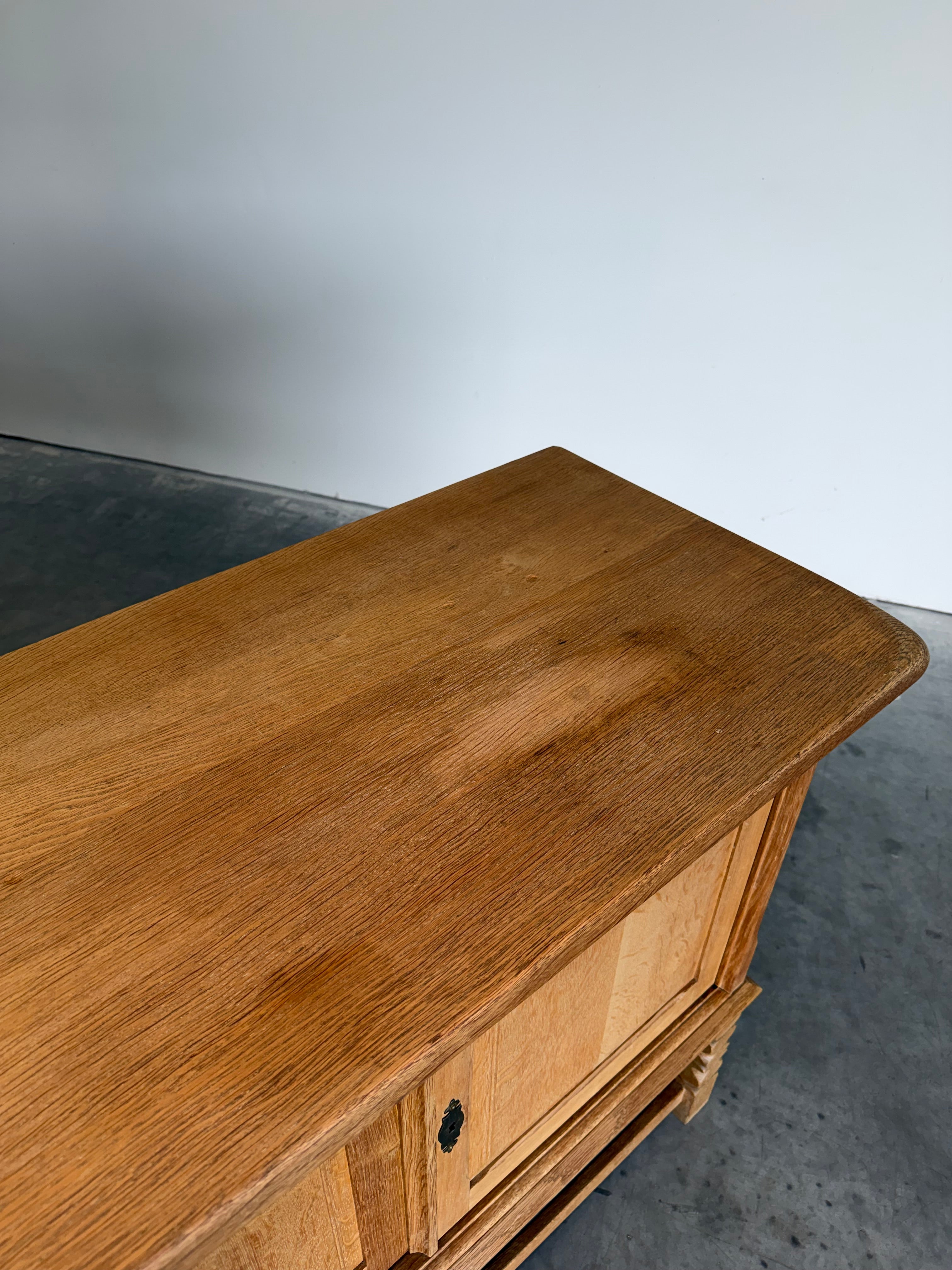 Mid Century Danish Oak Henning Kjaernulf Style Credenza