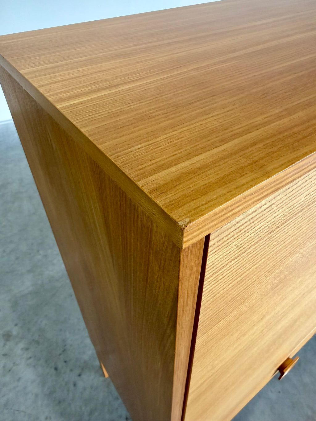 Mid Century Scandinavian Ash Wood Storage Cabinet
