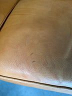 Vintage Mid Century Danish Caramel Leather Mogens Hansen Sofa