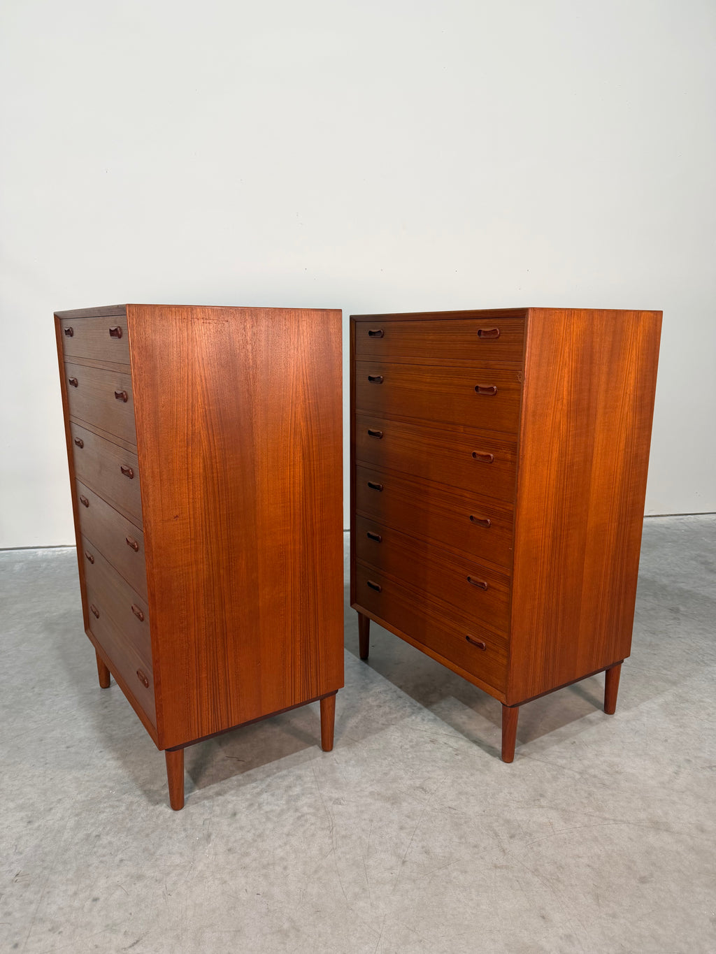 Mid Century Danish Modern Teak Tallboy Dresser