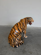 Large Italian Mid Century Terracotta Tiger Sculpture c.1960’s