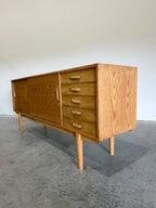 Mid Century Modern Scandinavian Oak Credenza