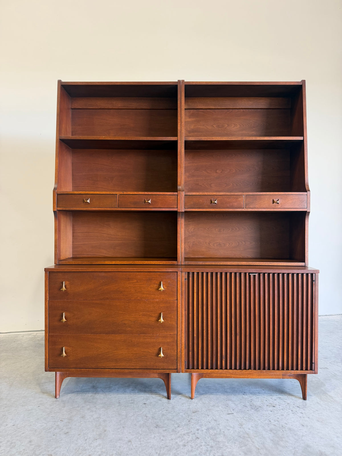 RESERVED-Pair of Broyhill Brasilia Modular 2pc Bookcases