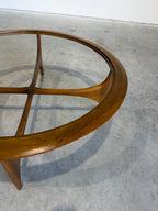 ON HOLD-Lane Silhouette Round Glass Top Coffee Table