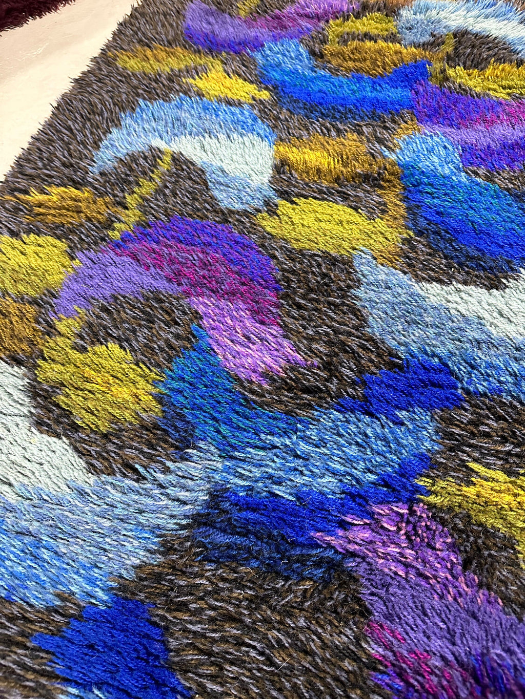 Vintage Marks Rya Sweden Bird Area Rug Ingrid Jagarz MCM