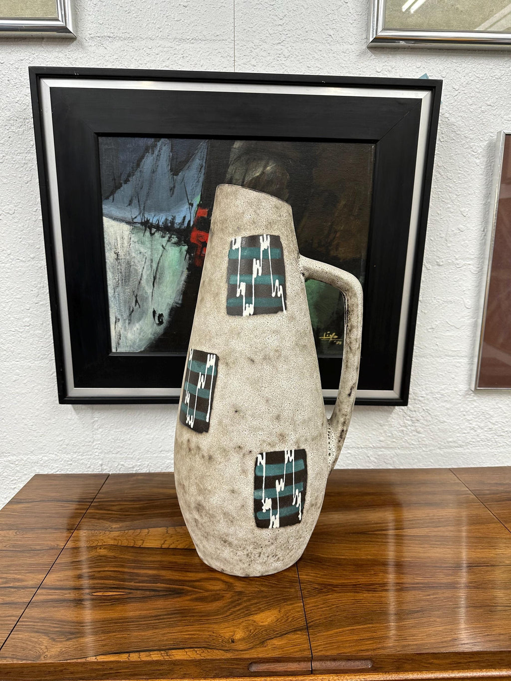 Scheurich West German Mid Century Pottery Jug Floor Vase 270-50
