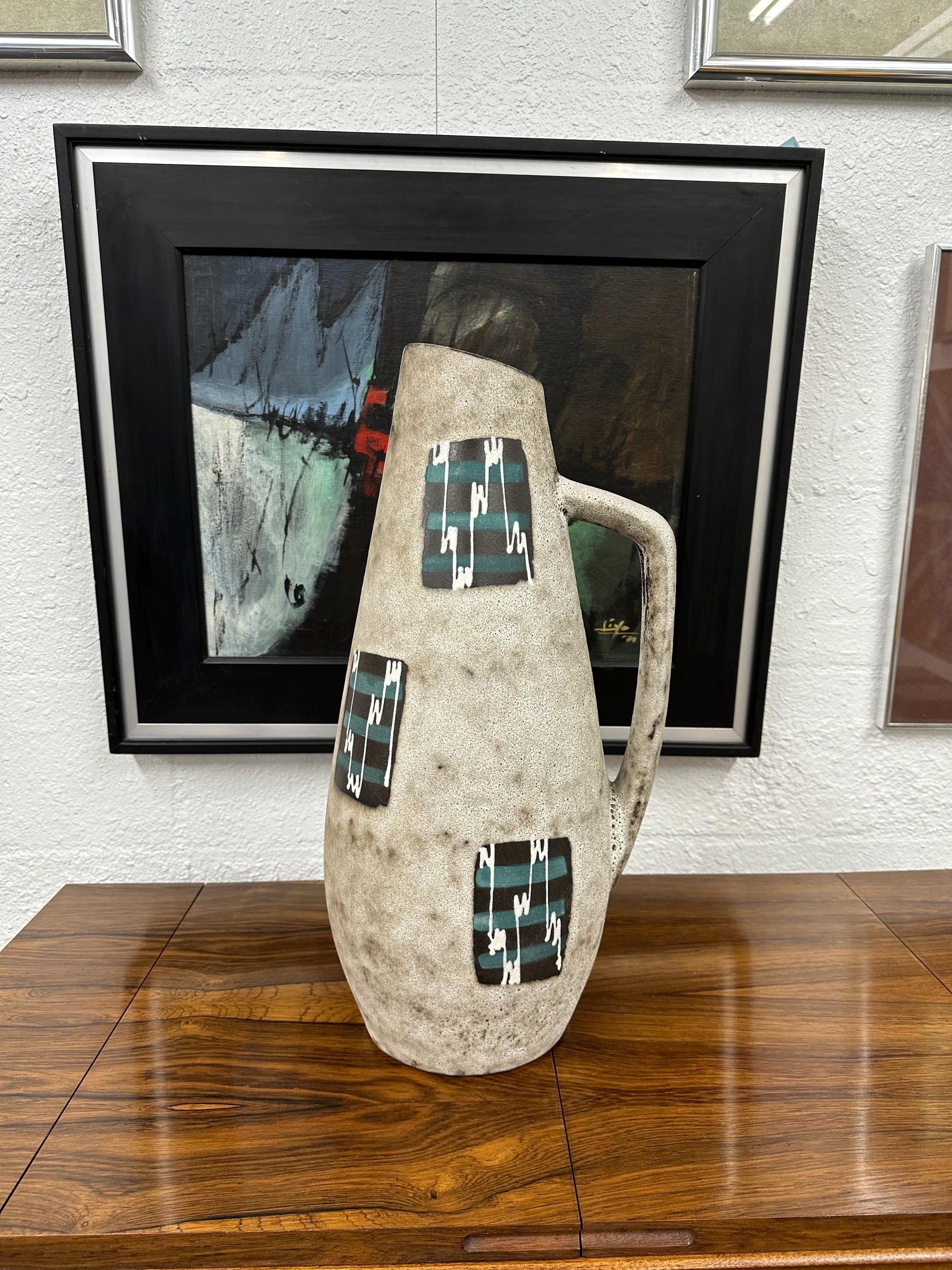 Scheurich West German Mid Century Pottery Jug Floor Vase 270-50