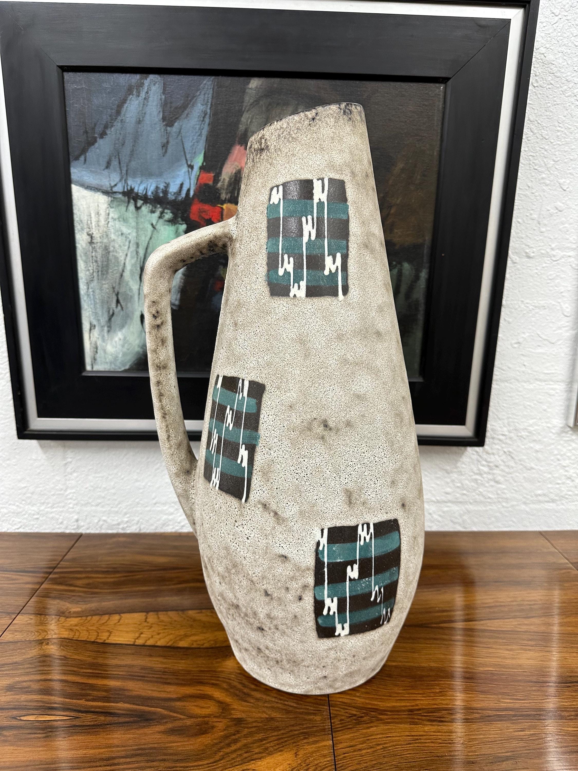 Scheurich West German Mid Century Pottery Jug Floor Vase 270-50
