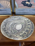 Mid Century Modern Studio Pottery Barbara Haring Shallow Console Bowl, Signed