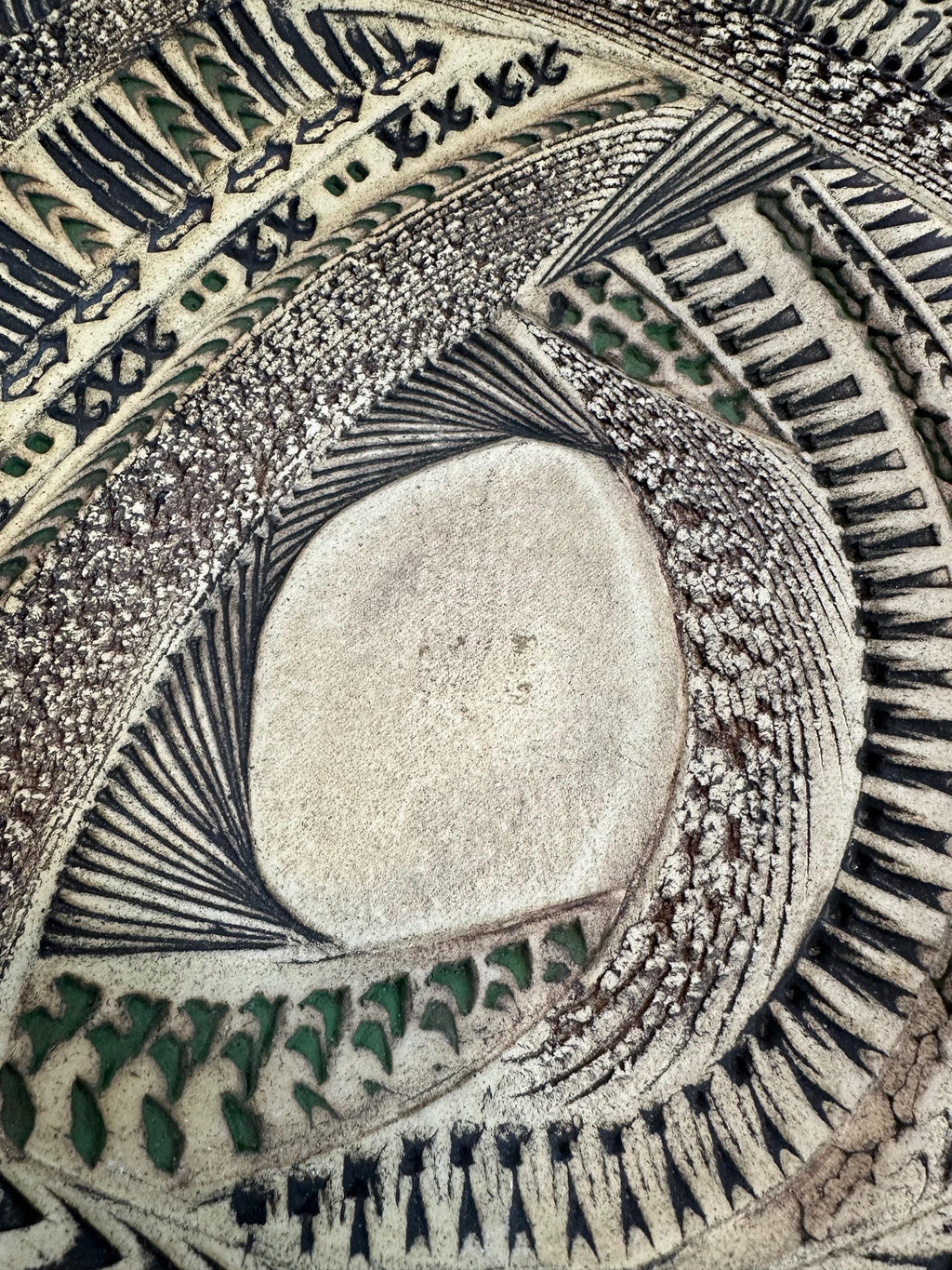 Mid Century Modern Studio Pottery Barbara Haring Shallow Console Bowl, Signed