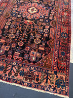 Vintage Nahavand Persian Wool Hand Knotted Rug Runner 9.2L x 4.5W