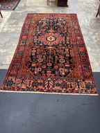 Vintage Nahavand Persian Wool Hand Knotted Rug Runner 9.2L x 4.5W
