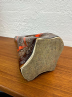 Mid Century Maurice Chalvignac Canada Ewer Vase Lava Drip Glaze