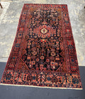 Vintage Nahavand Persian Wool Hand Knotted Rug Runner 9.2L x 4.5W