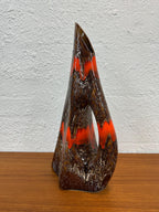 Mid Century Maurice Chalvignac Canada Ewer Vase Lava Drip Glaze