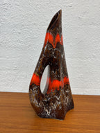 Mid Century Maurice Chalvignac Canada Ewer Vase Lava Drip Glaze