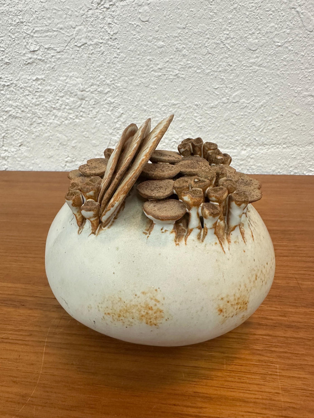 Mid Century Isabel Parks Sea Form Mushroom Studio Pottery Sculpture
