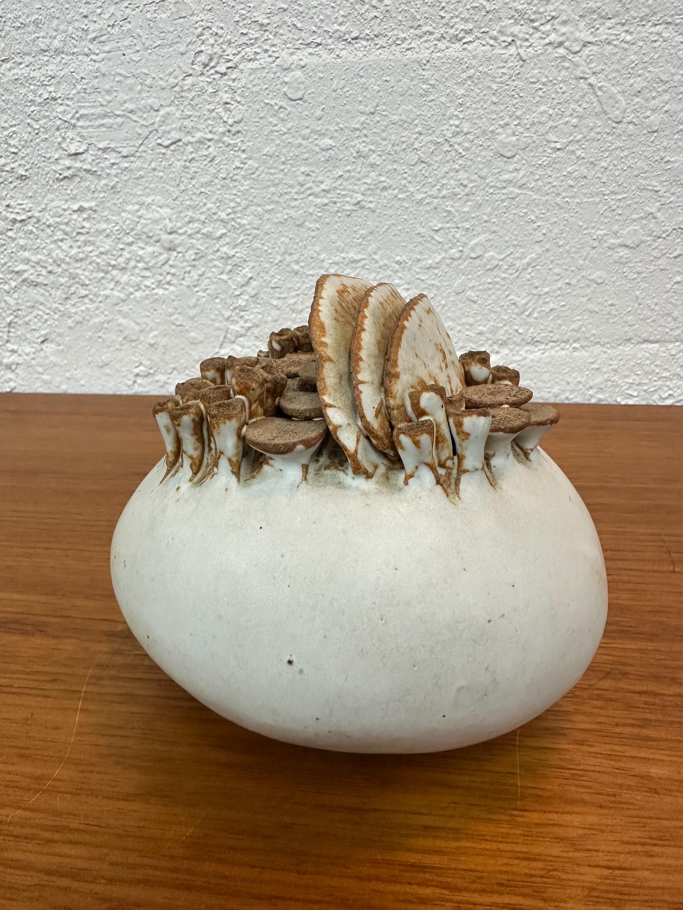 Mid Century Isabel Parks Sea Form Mushroom Studio Pottery Sculpture