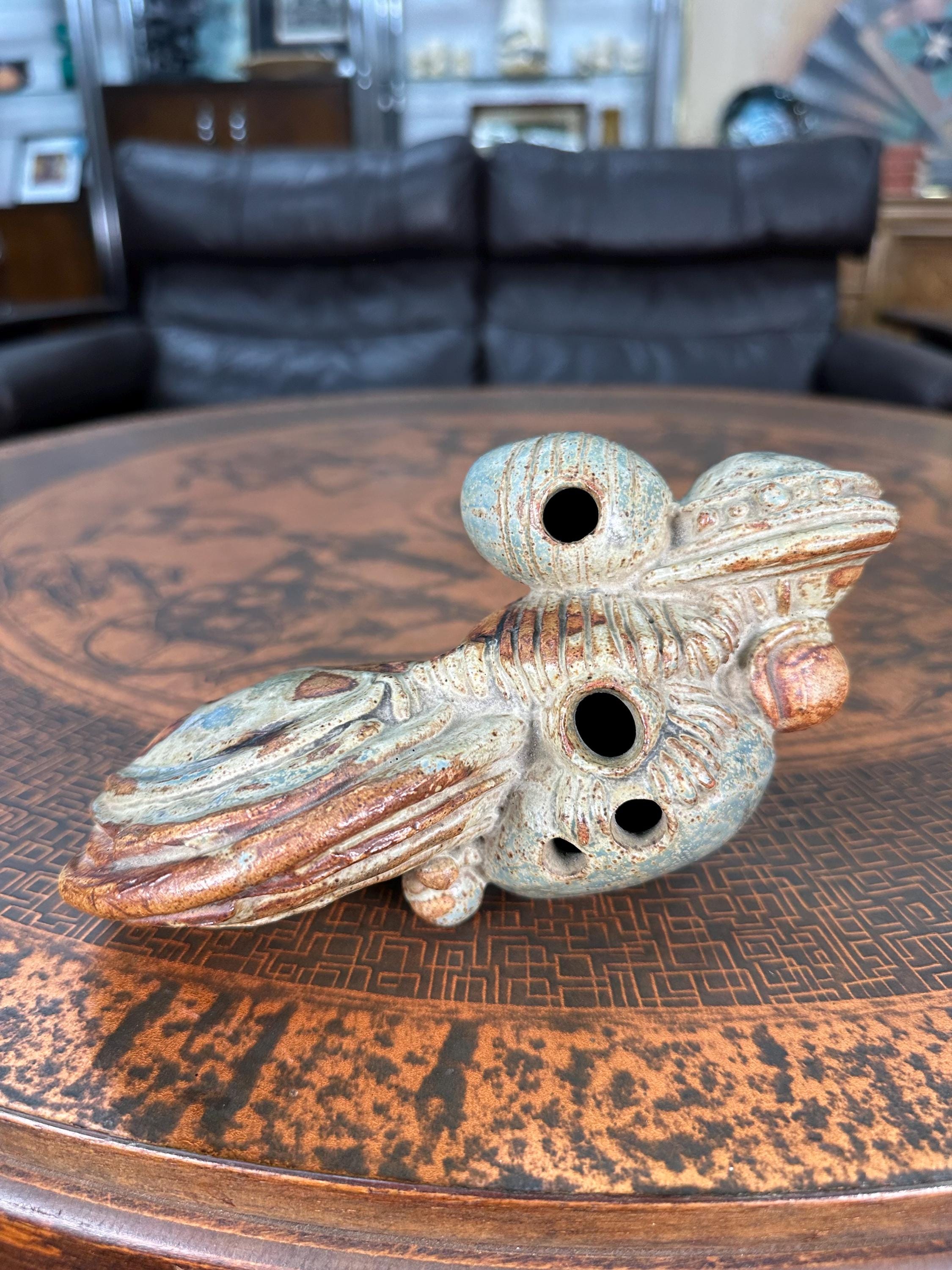 Mid Century Brutalist Bernard Rooke Studio Pottery Sculpture Weed Pot Vase