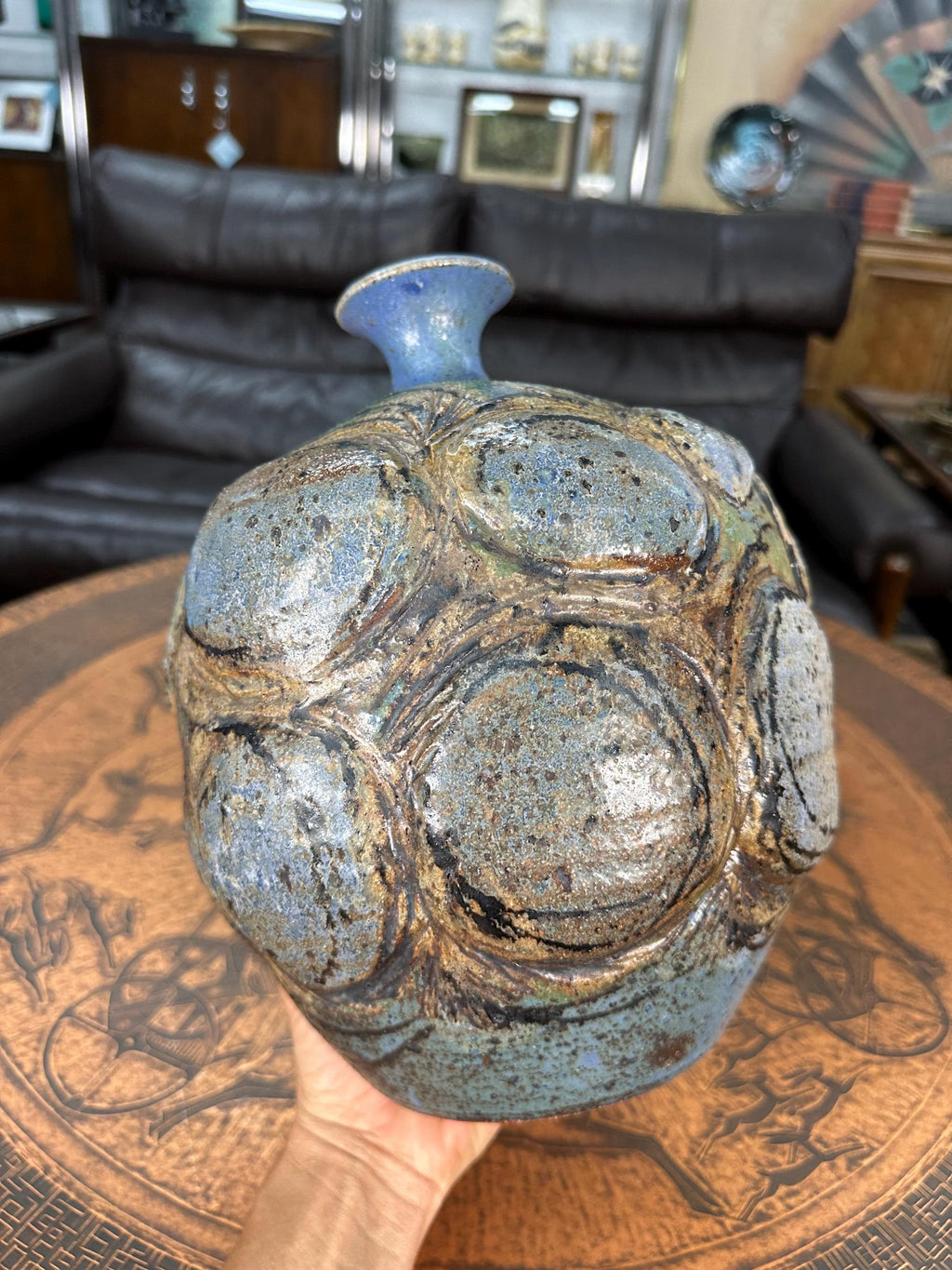 Mid Century California Studio Pottery Vase Weed Pot by Don Jennings