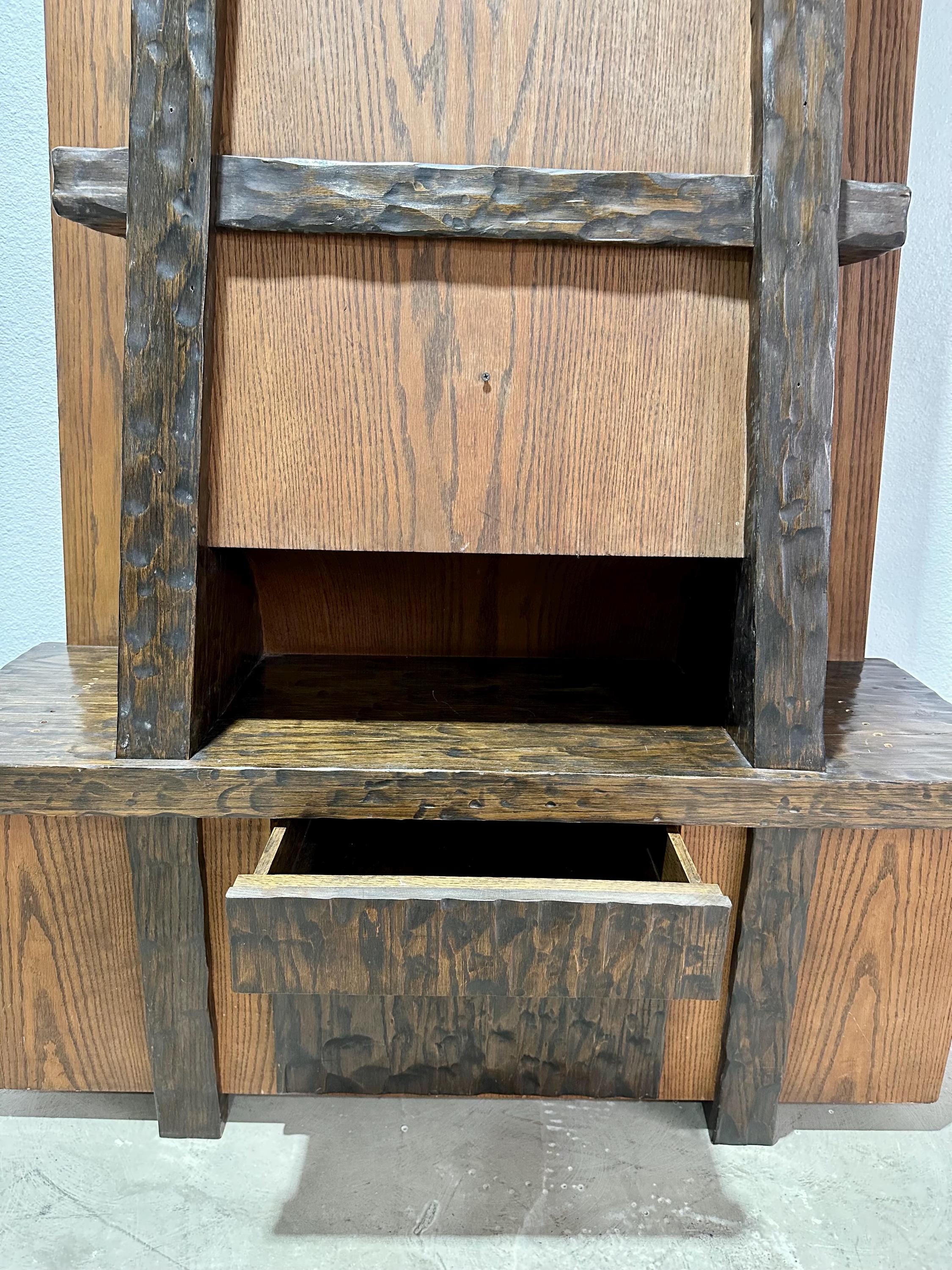 Custom Made Vintage Brutalist Faux Fireplace c.1970’s