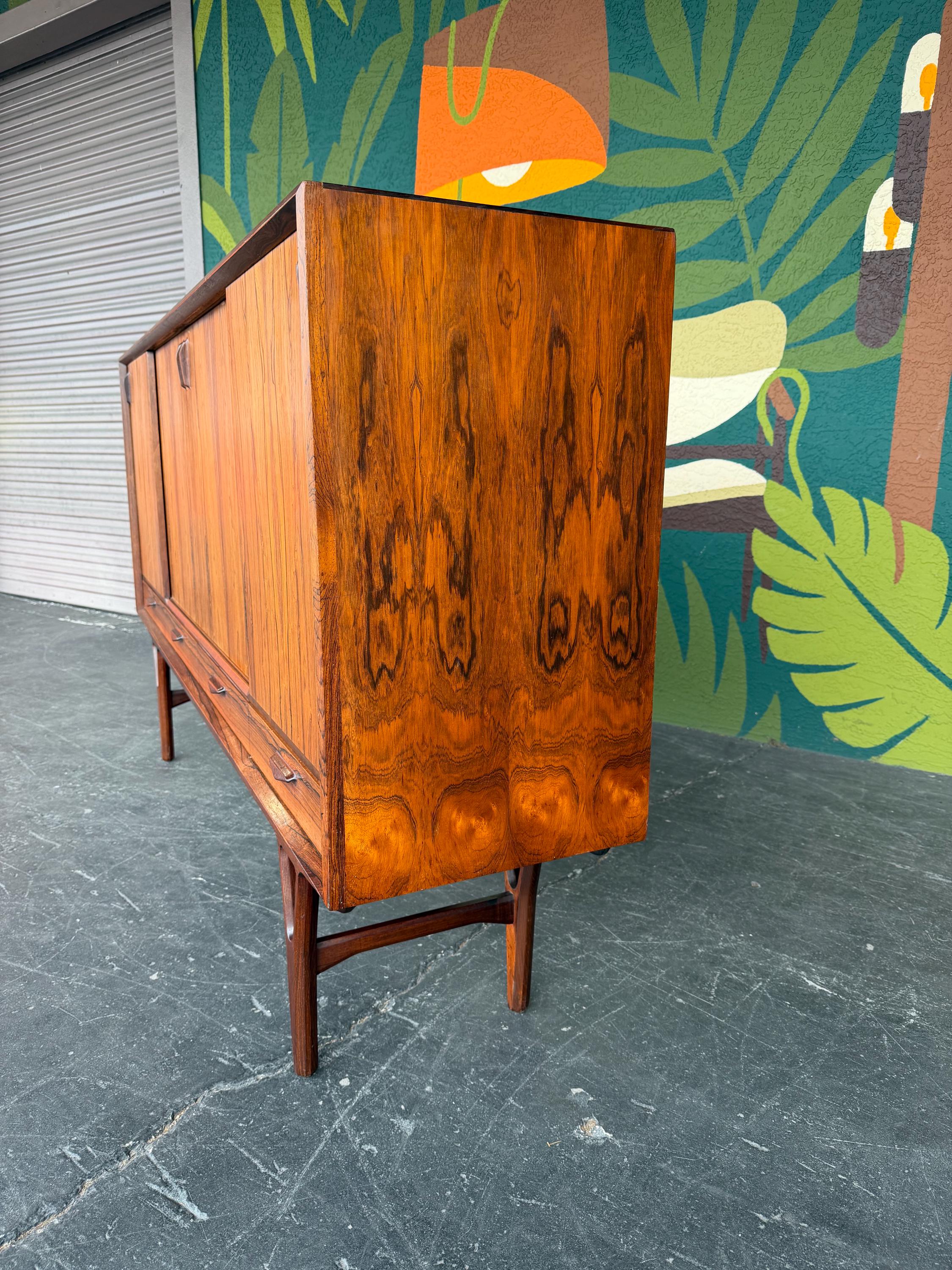 Mid Century Modern Danish Rosewood Sideboard Cabinet