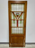 Antique Arts and Crafts Stained Glass Door