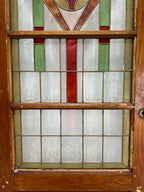 Antique Arts and Crafts Stained Glass Door