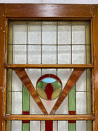 Antique Arts and Crafts Stained Glass Door