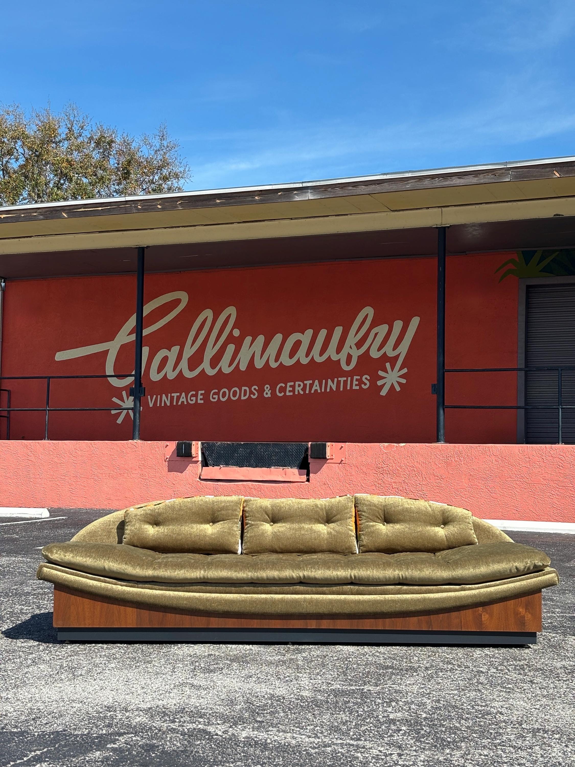 Mid Century Modern Adrian Pearsall Platform Gondola Sofa, Fully Restored