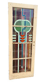 Antique Art Deco Stained Glass Door