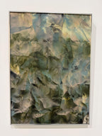 Mid Century Original Abstract Oil Painting, Trompe l'oeil Crumpled Paper, by Robert Appel