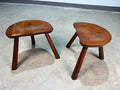 Vintage Brutalist Colonial 3 Leg Milking Stool
